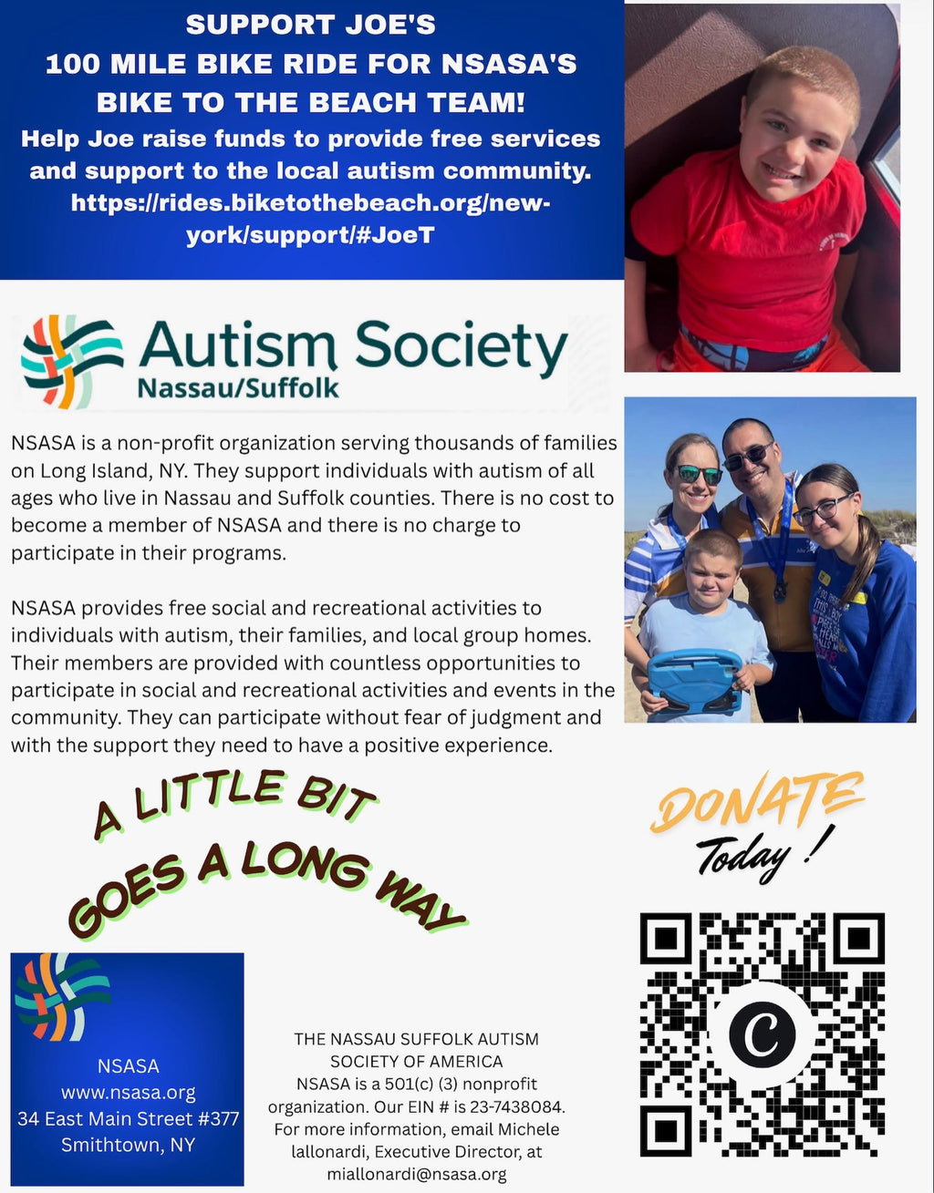 Elite Autism Fundraiser T-Shirt "Team Joe T"